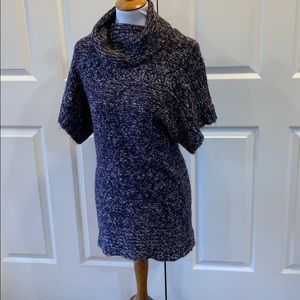 Cowl neck short sleeve sweater